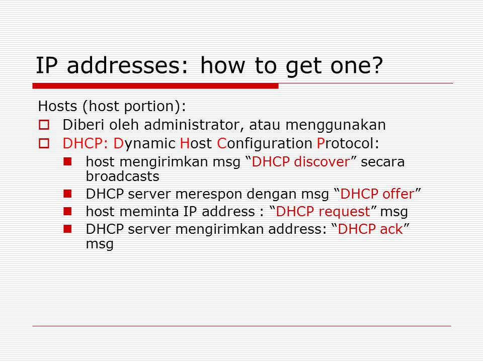 IP addresses: how to get one