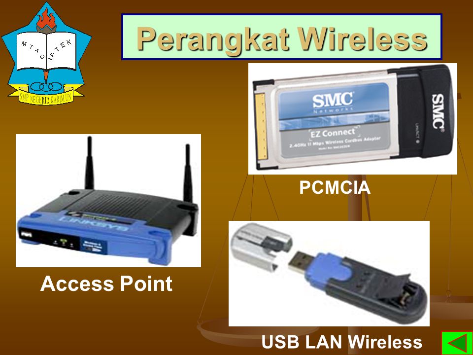 Perangkat Wireless PCMCIA Access Point USB LAN Wireless