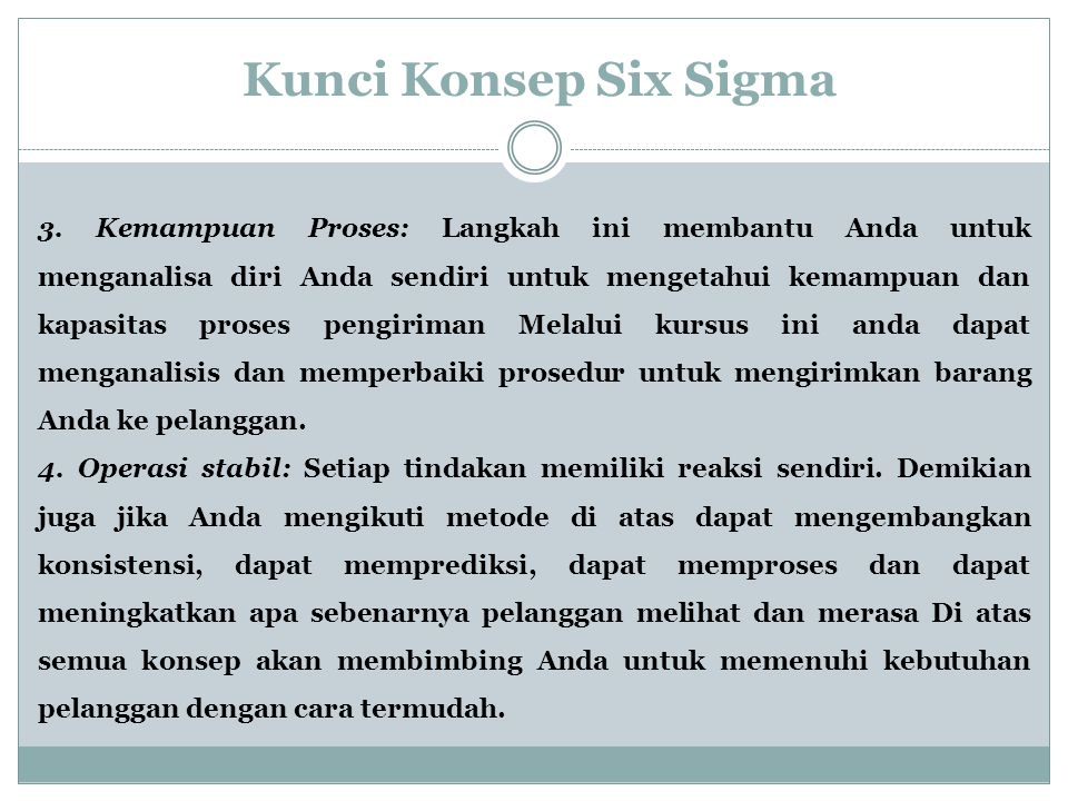 Kunci Konsep Six Sigma