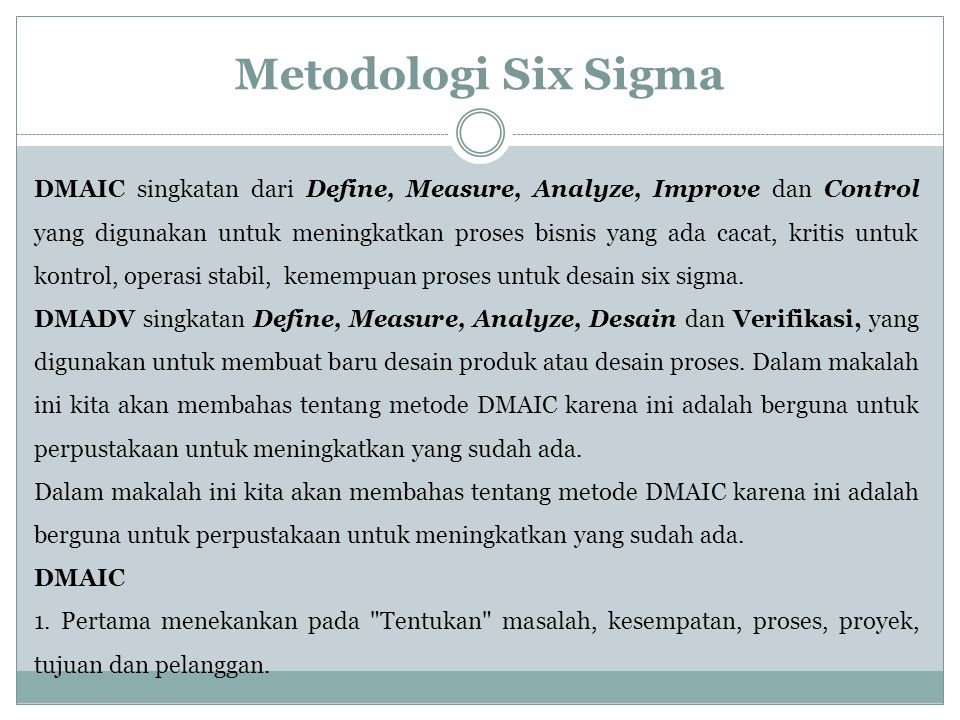 Metodologi Six Sigma