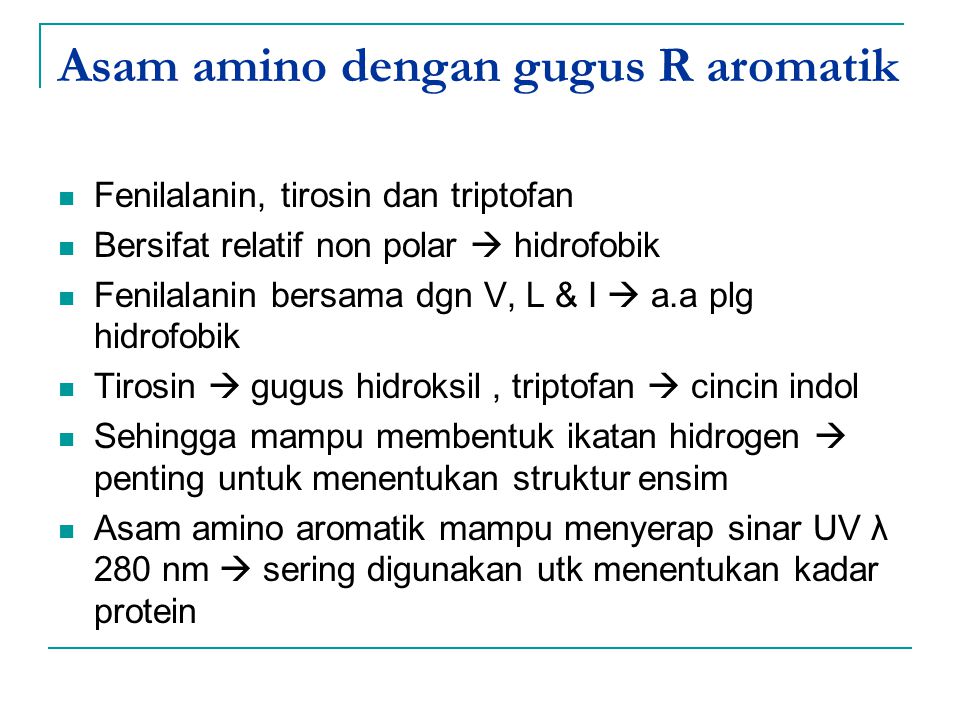 Asam amino dengan gugus R aromatik