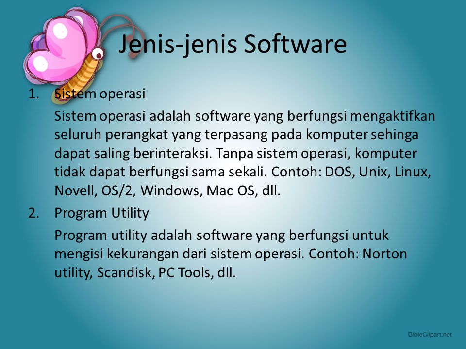 Jenis-jenis Software Sistem operasi