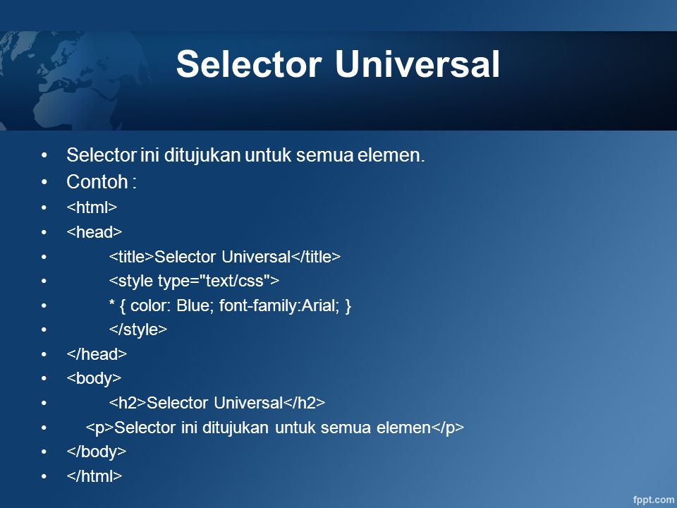 Selector net. Универсальный селектор CSS. Life Selector University.