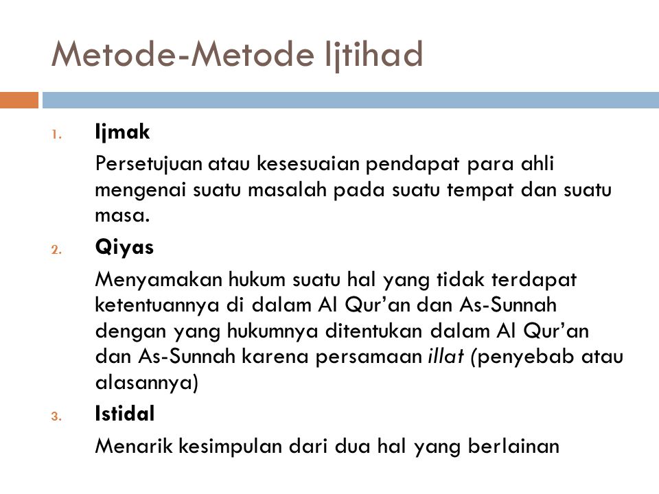 Metode-Metode Ijtihad
