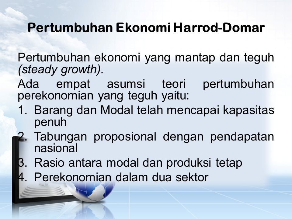 Pertumbuhan Ekonomi Harrod-Domar