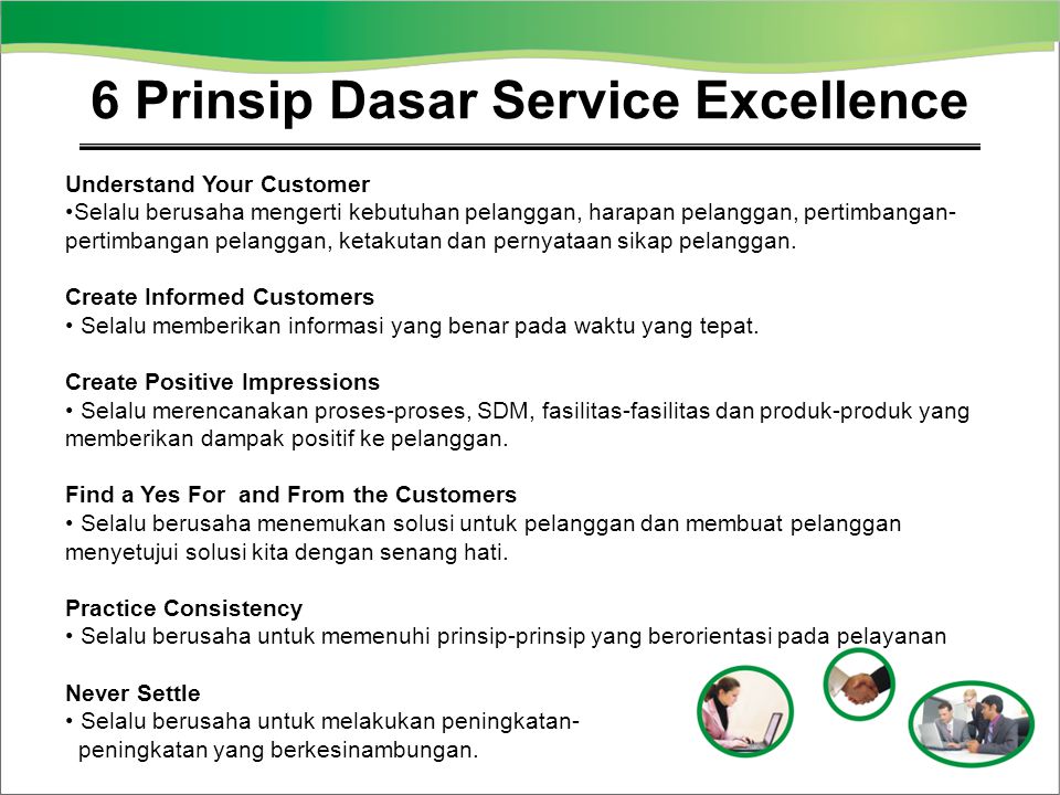 6 Prinsip Dasar Service Excellence