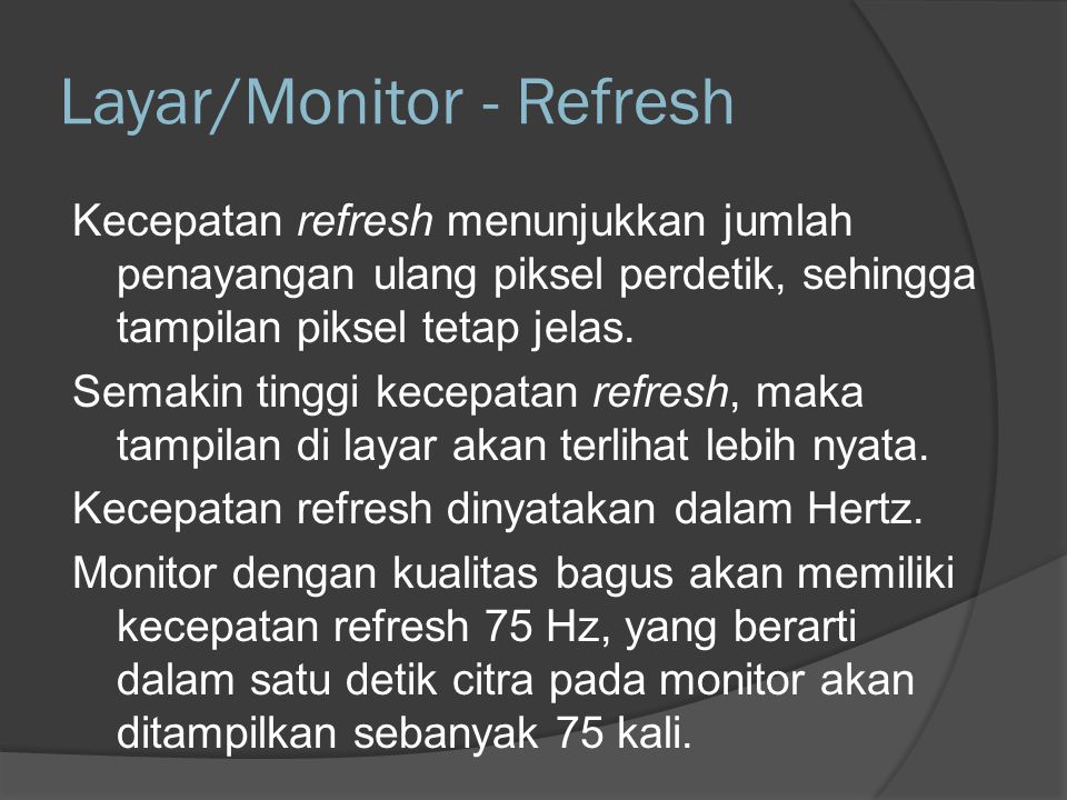 Layar/Monitor - Refresh