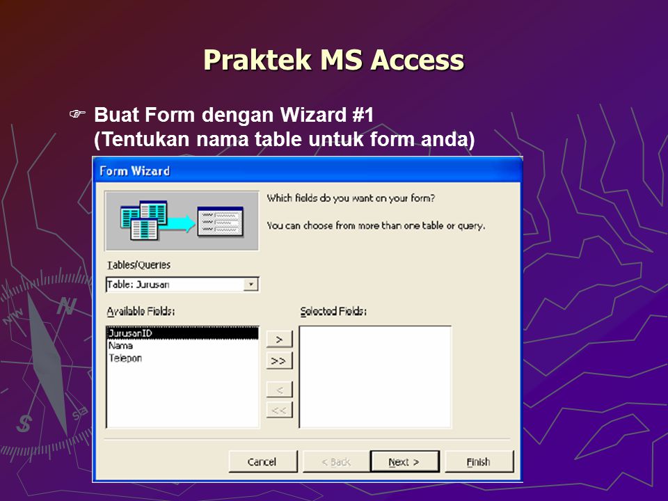 Praktek MS Access Buat Form dengan Wizard #1