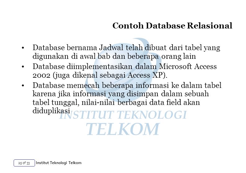Contoh Database Relasional