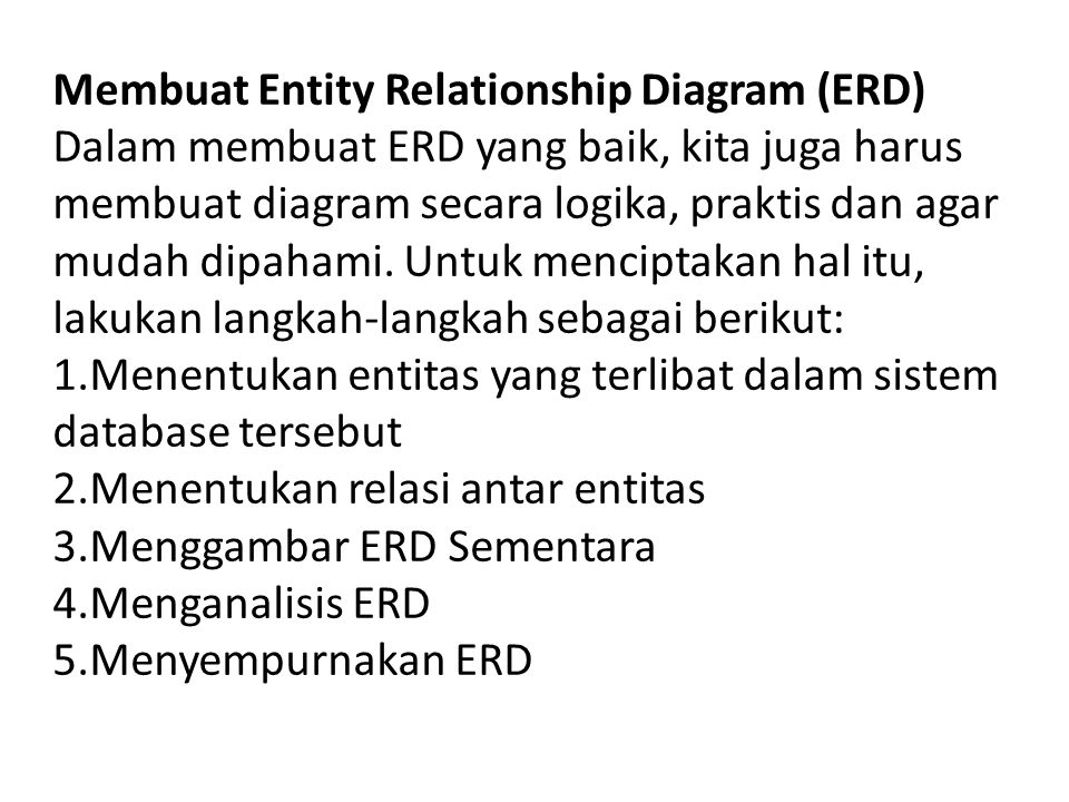 Membuat Entity Relationship Diagram (ERD)