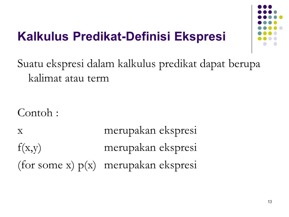 Kalkulus Predikat-Definisi Ekspresi