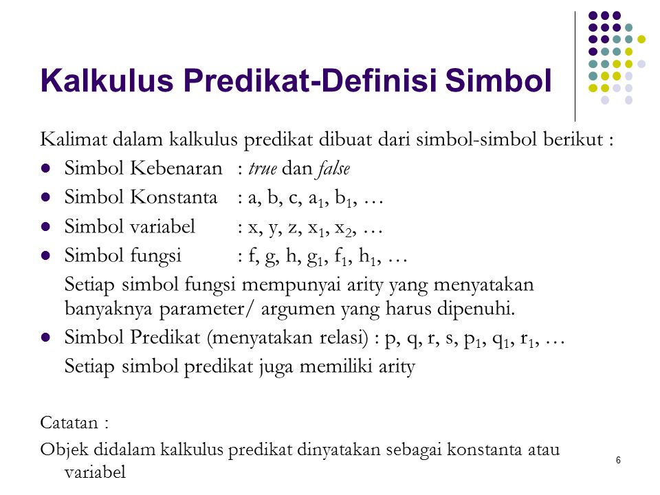 Kalkulus Predikat-Definisi Simbol