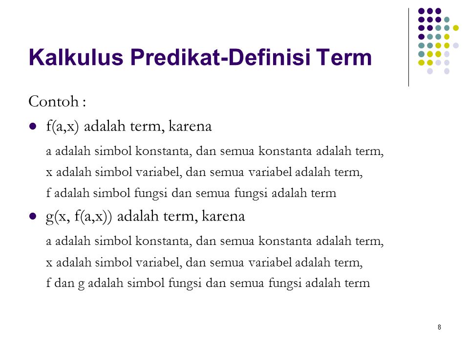 Kalkulus Predikat-Definisi Term