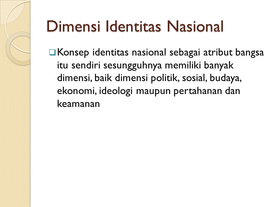 Dimensi Identitas Nasional