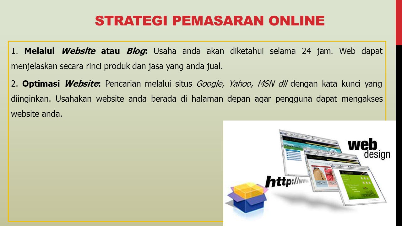 Strategi pemasaran online
