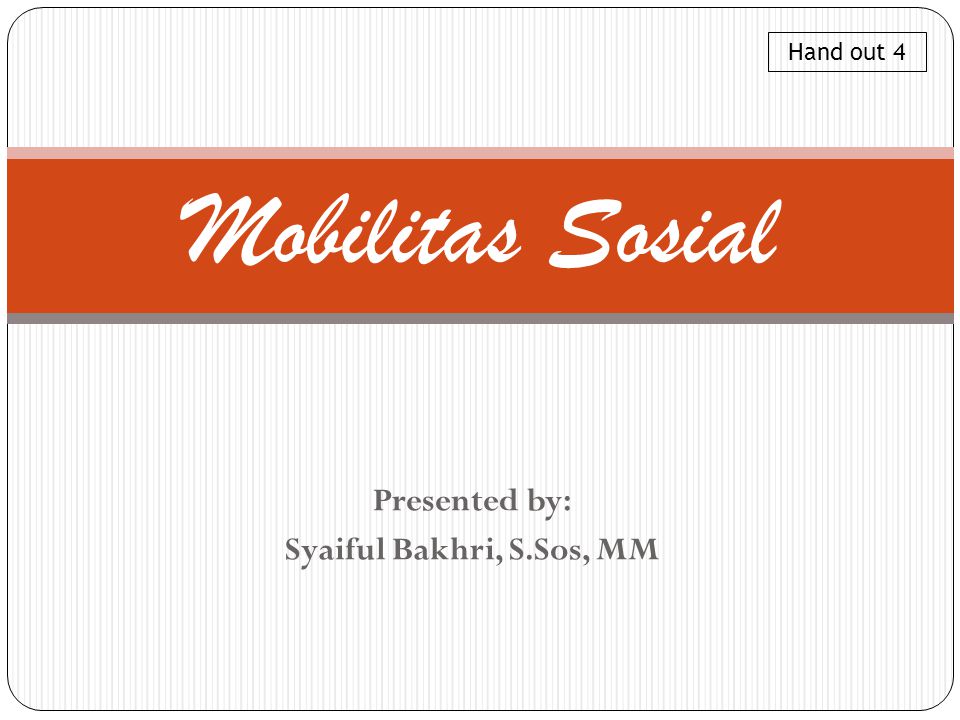 Presented by: Syaiful Bakhri, S.Sos, MM