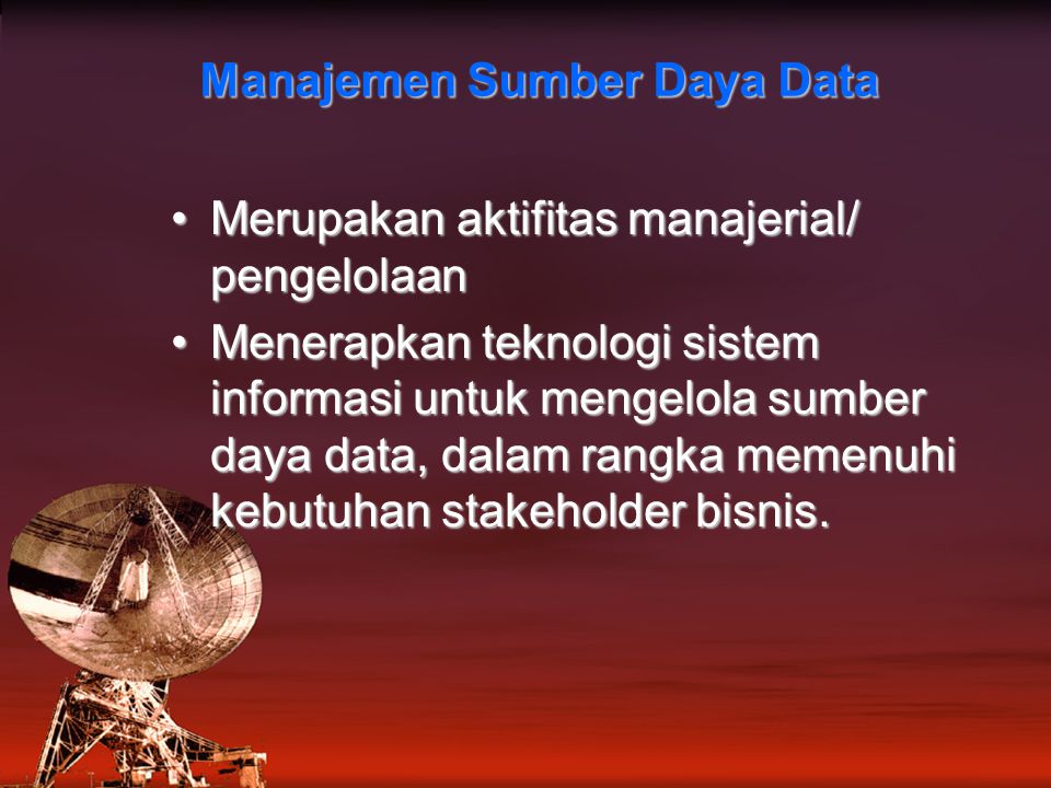 Manajemen Sumber Daya Data