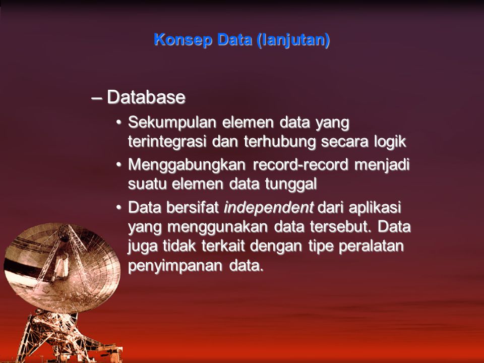 Konsep Data (lanjutan)