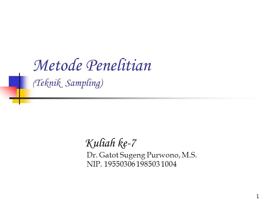 Metode Penelitian Teknik Sampling Ppt Download