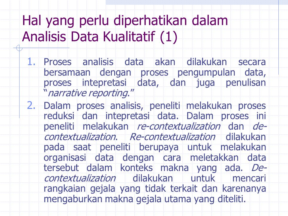 Metode Pengolahan Dan Analisis Data Kualitatif