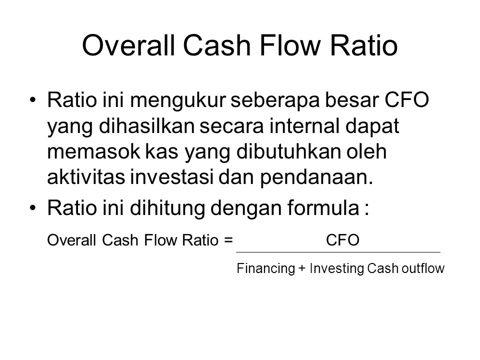 Overall Cash Flow Ratio