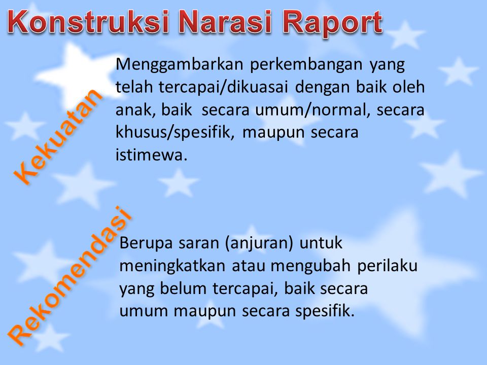 Konstruksi Narasi Raport