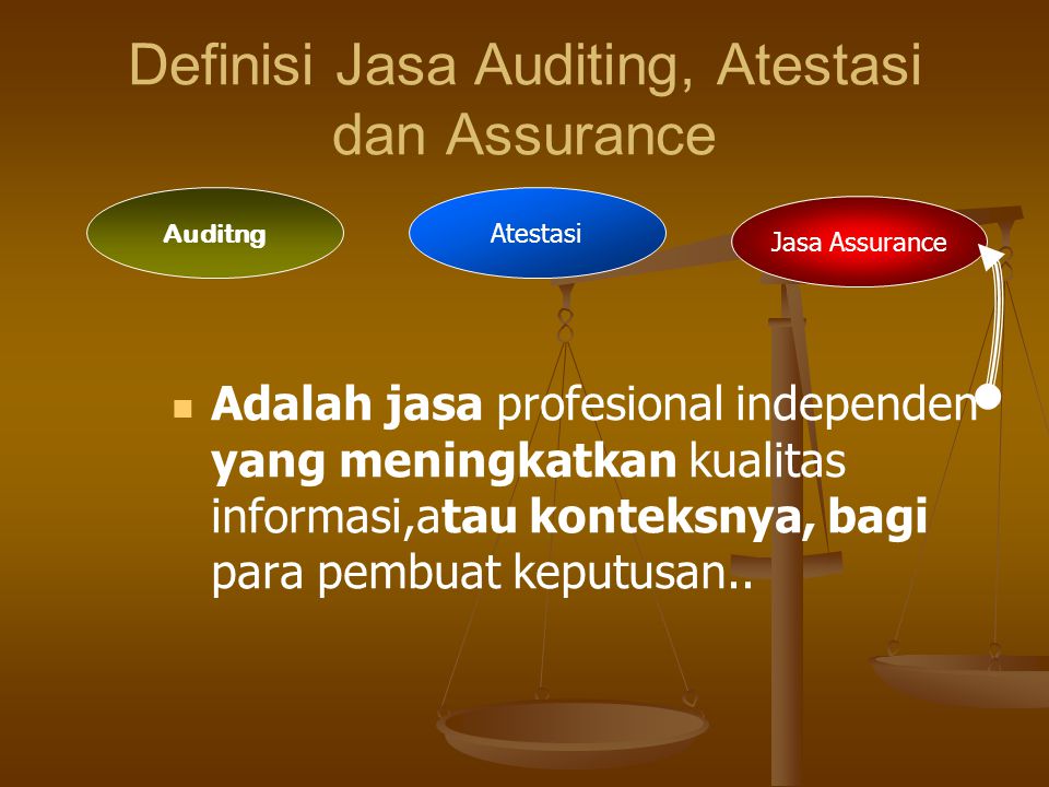 Definisi Jasa Auditing, Atestasi dan Assurance