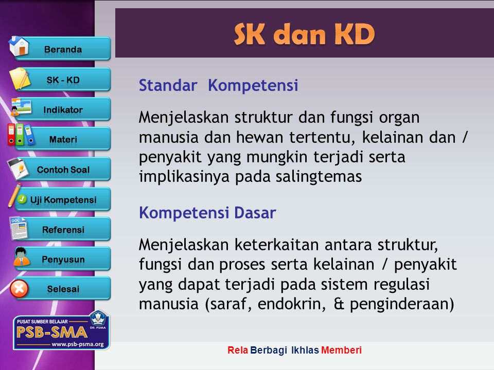 SK dan KD Standar Kompetensi