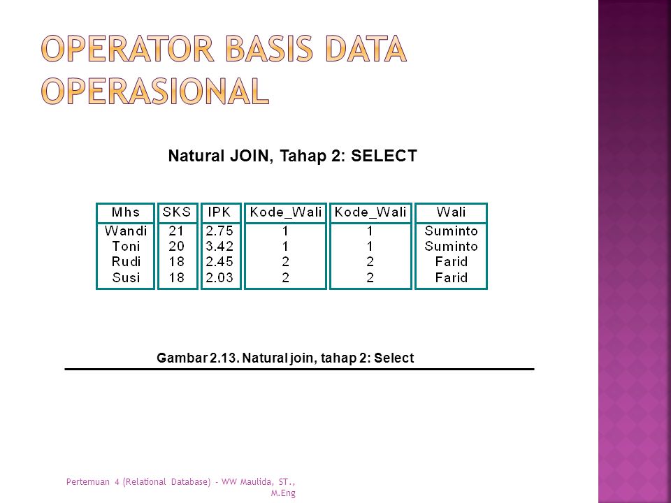 Operator basis data operasional