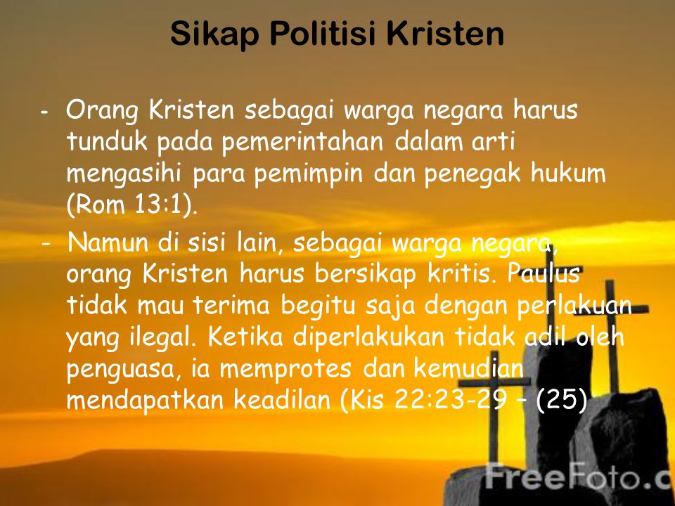 Sikap Politisi Kristen