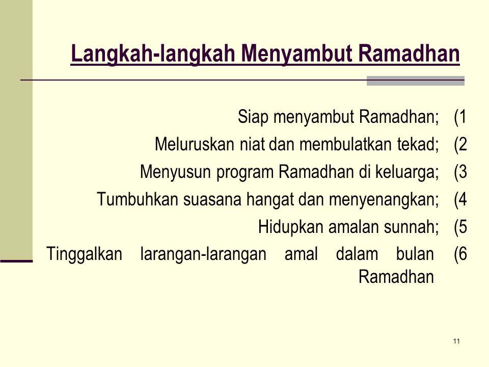 Langkah-langkah Menyambut Ramadhan