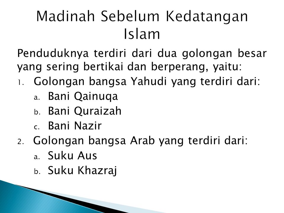 Madinah Sebelum Kedatangan Islam