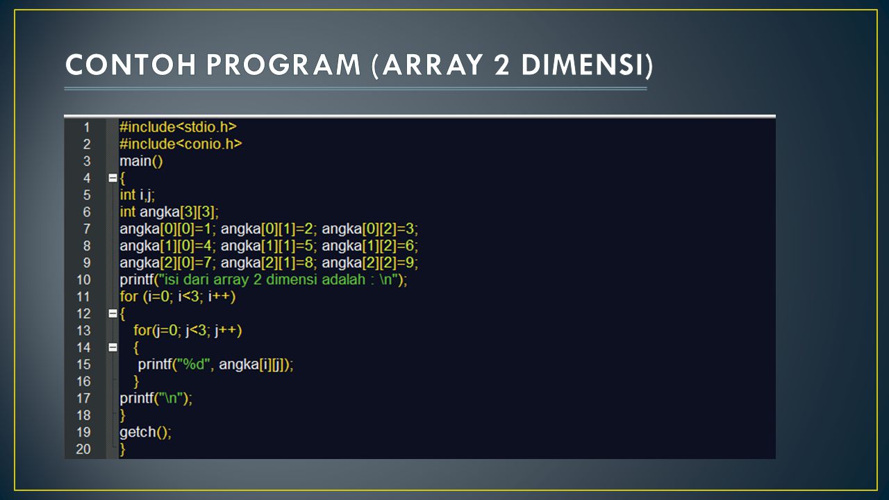 Contoh Program Array – Sinau