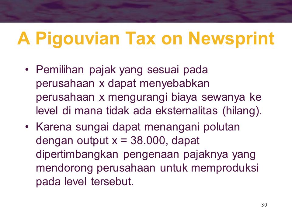 A Pigouvian Tax on Newsprint