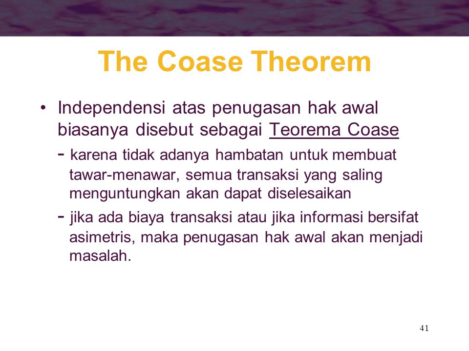 The Coase Theorem
