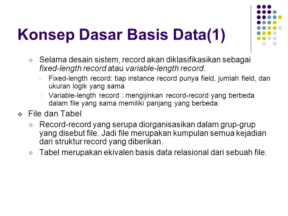 Konsep Dasar Basis Data(1)