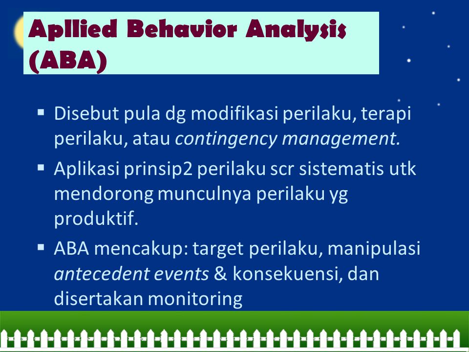 Apllied Behavior Analysis (ABA)