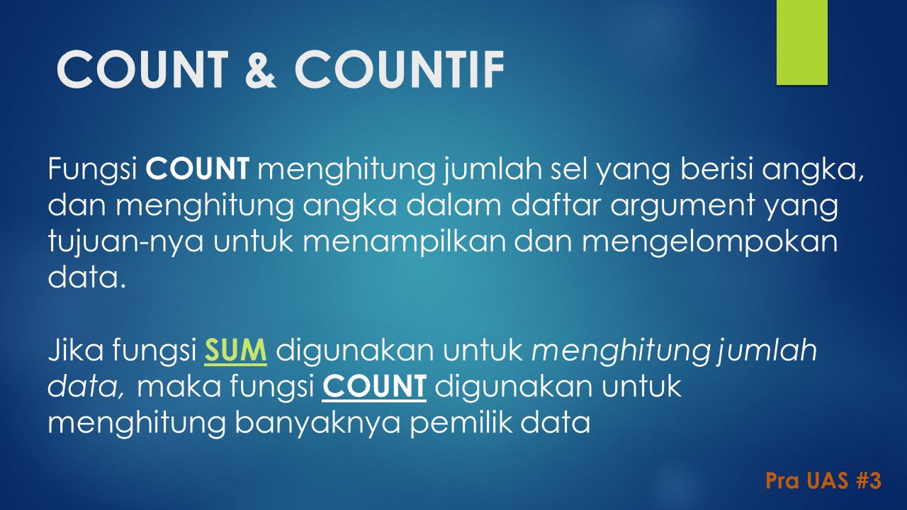 COUNT & COUNTIF