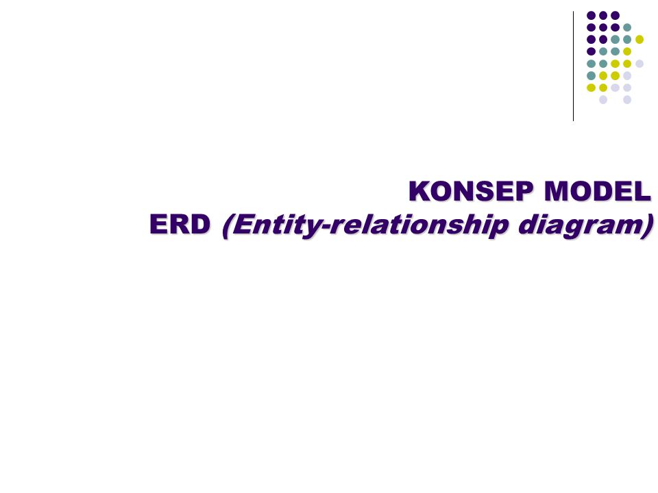 KONSEP MODEL ERD (Entity-relationship diagram)