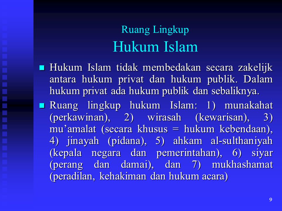Ruang Lingkup Hukum Islam