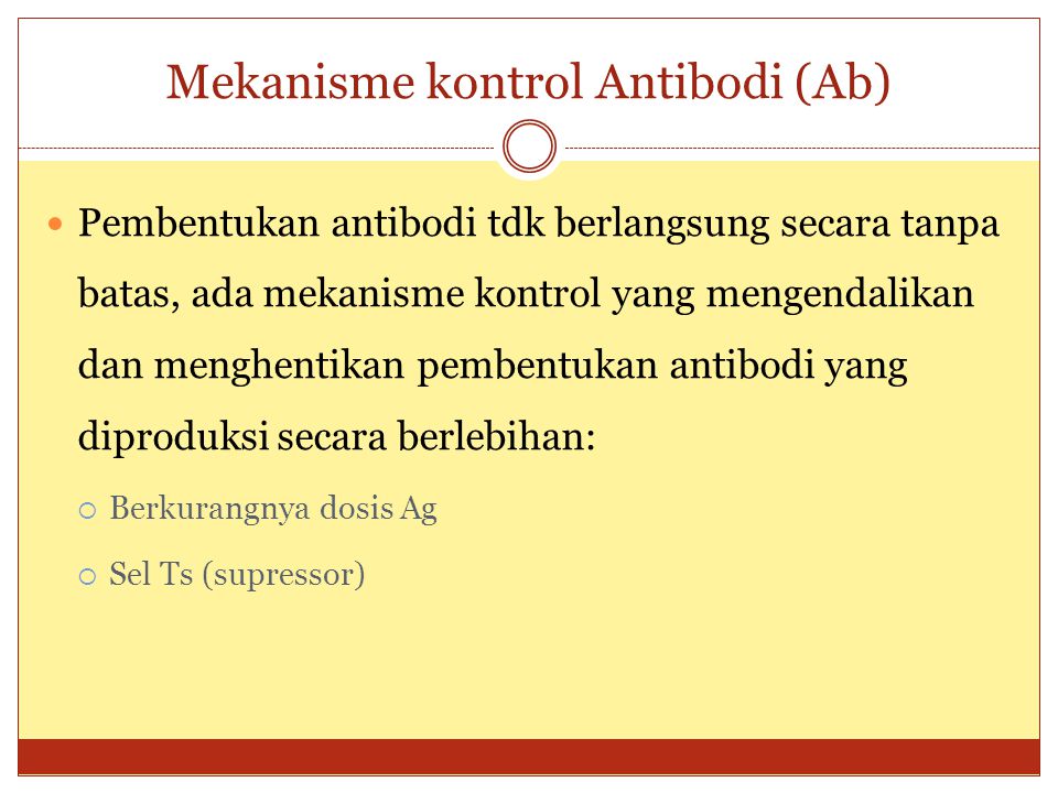 Mekanisme kontrol Antibodi (Ab)
