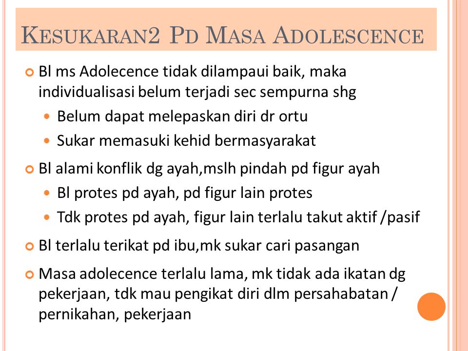 Kesukaran2 Pd Masa Adolescence