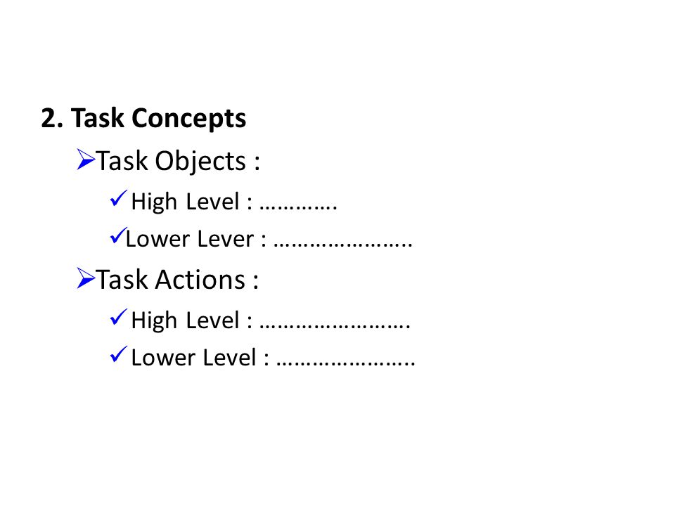 Task object