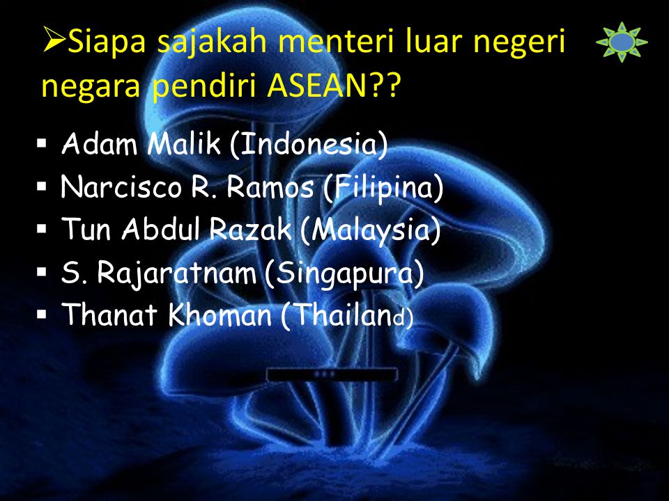Siapa sajakah menteri luar negeri negara pendiri ASEAN