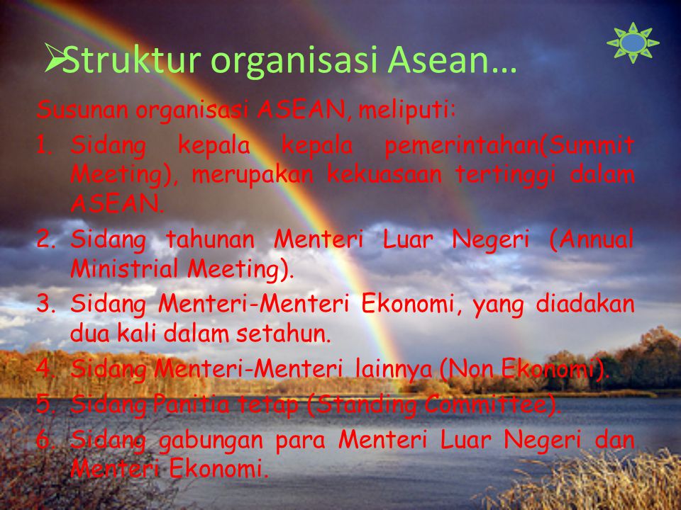 Struktur organisasi Asean…