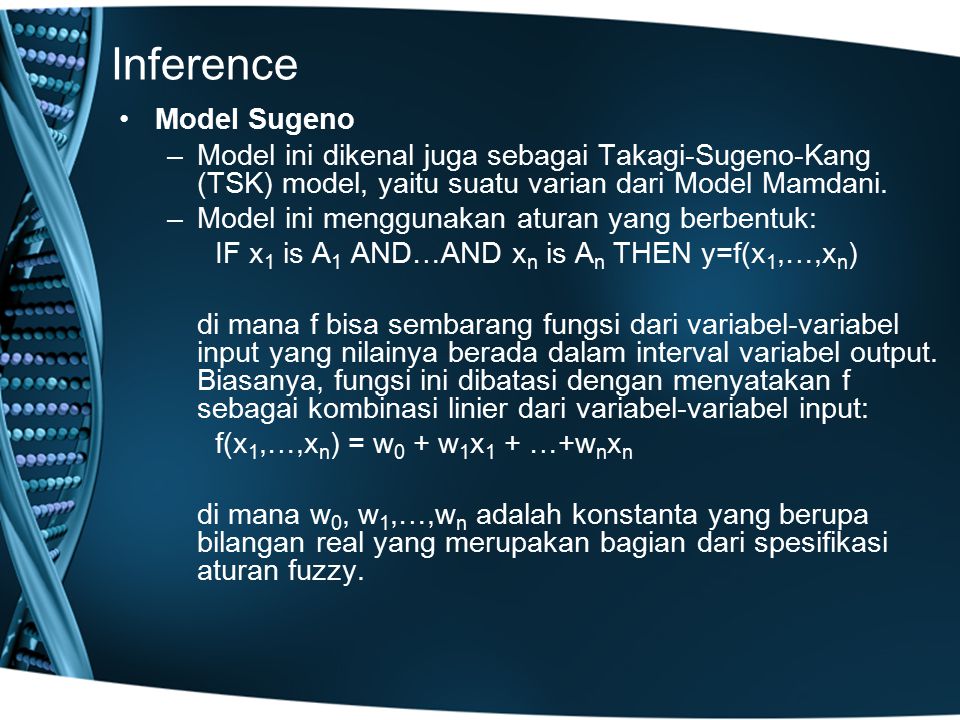 Inference Model Sugeno