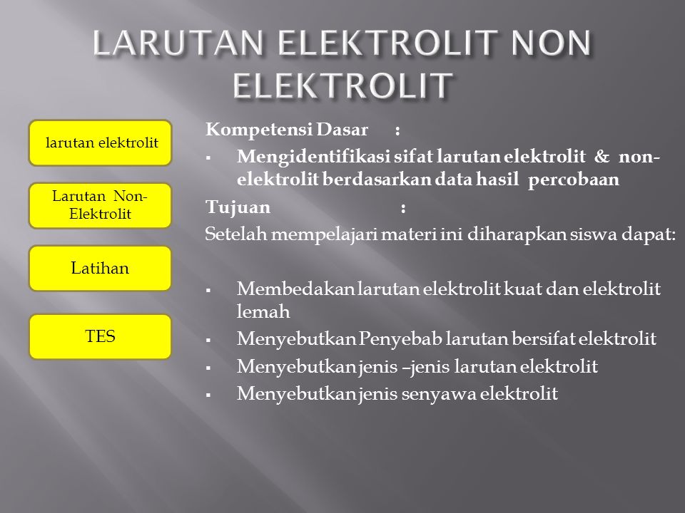 Larutan elektrolit non elektrolit - ppt download