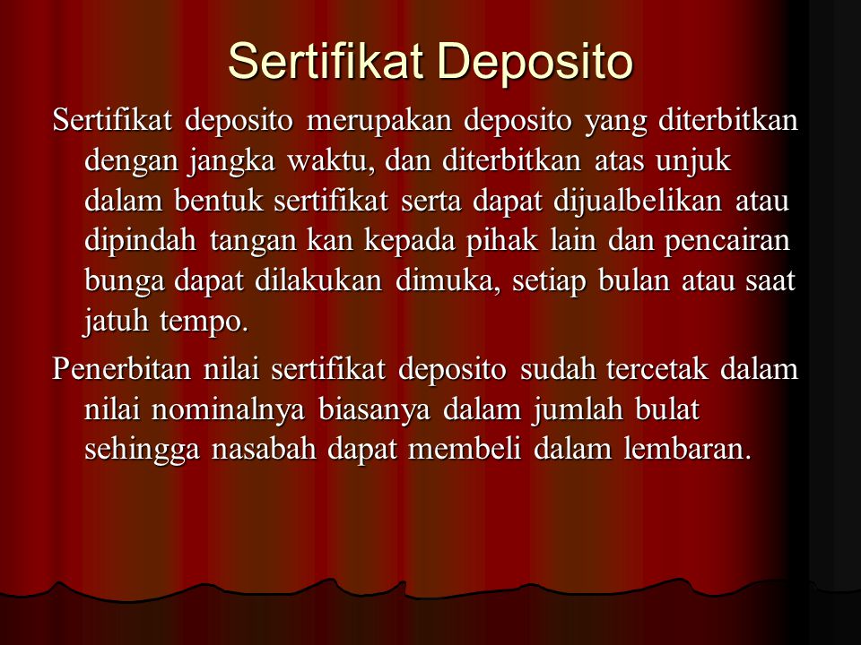 Sertifikat Deposito