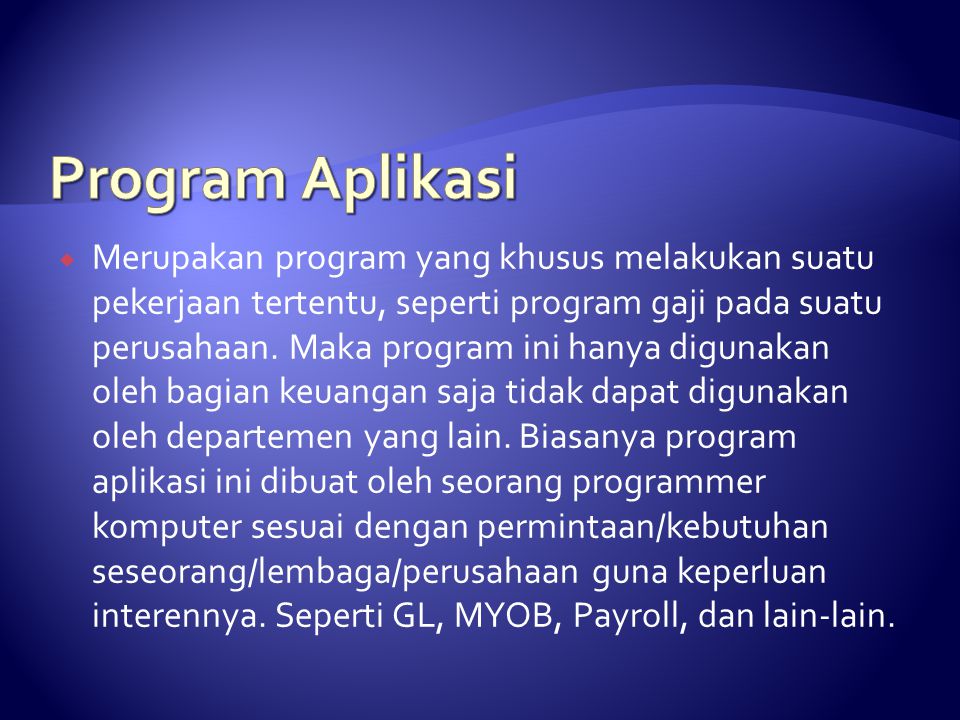 Program Aplikasi
