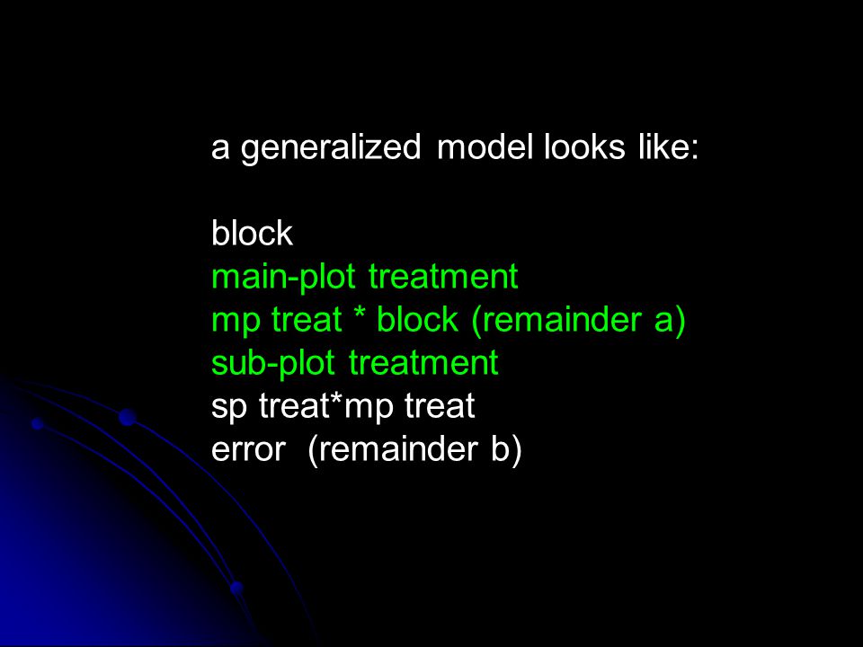 a generalized model looks like: